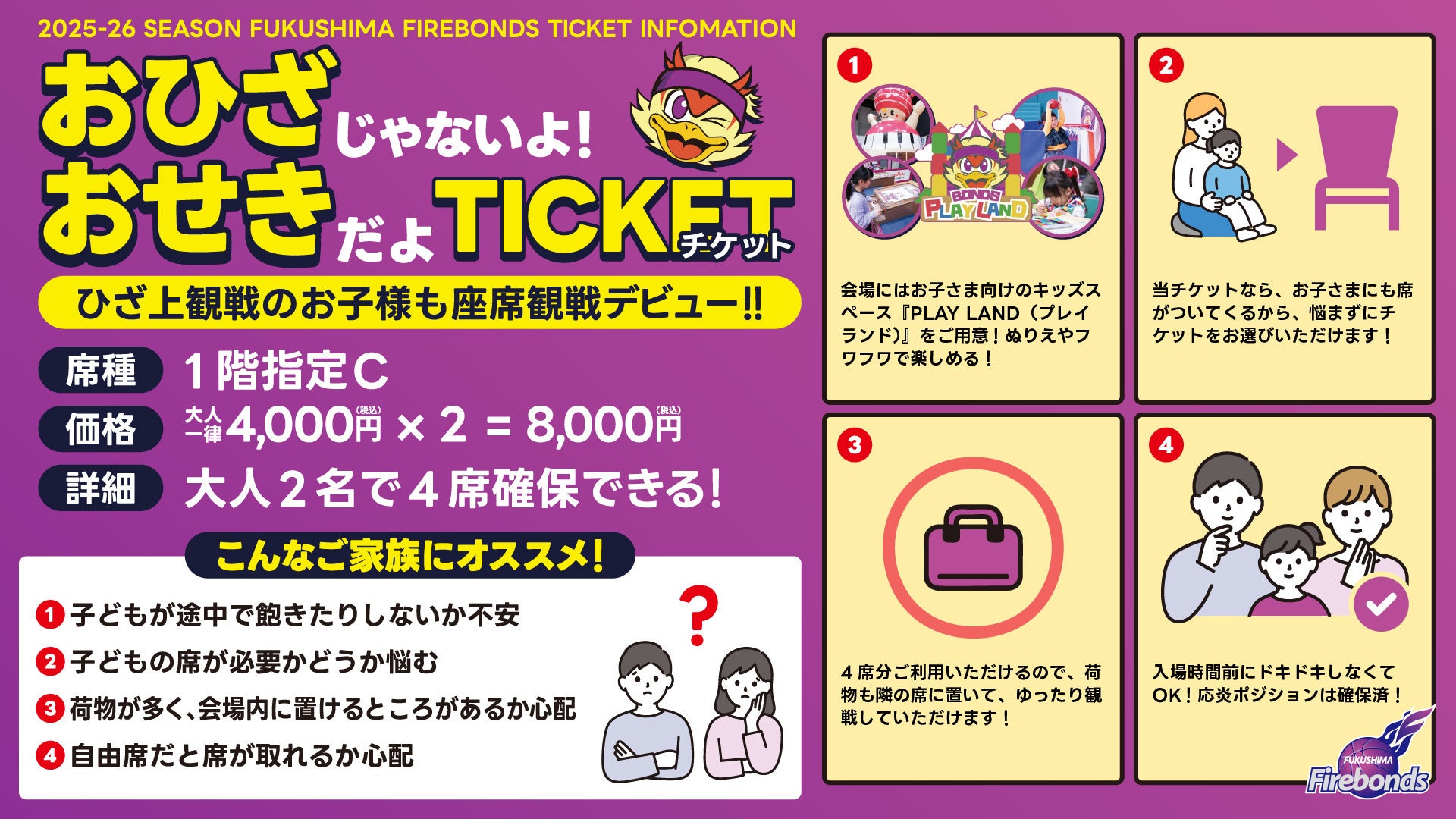 11/4更新】企画チケットのご案内 | 福島ファイヤーボンズ